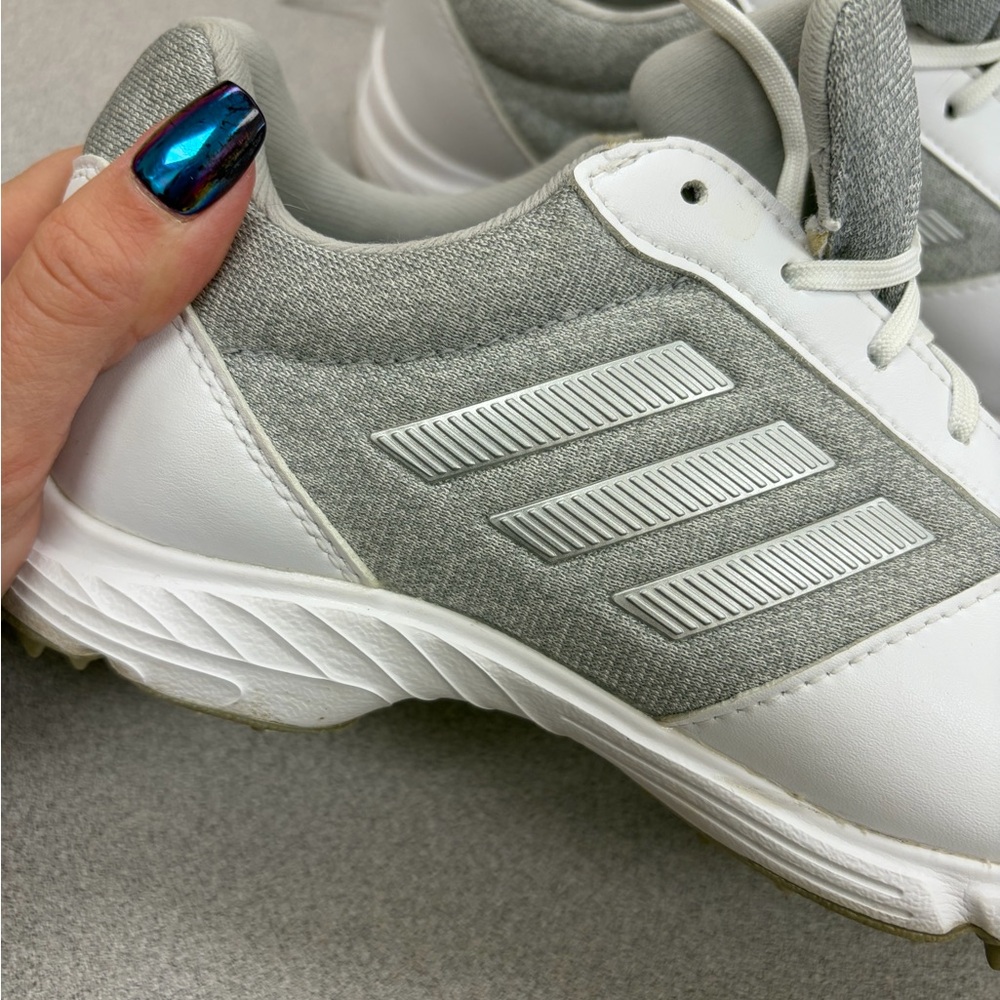 Adidas White and Gray golf shoes - Picture 3 of 10